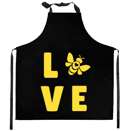 I Love Bees Save The Bees Lover Beekeeper Pullover Kitchen Aprons