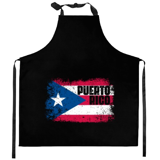 Puerto Rico Flag Kitchen Aprons
