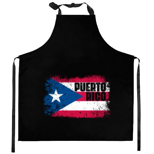 Puerto Rico Flag Kitchen Aprons