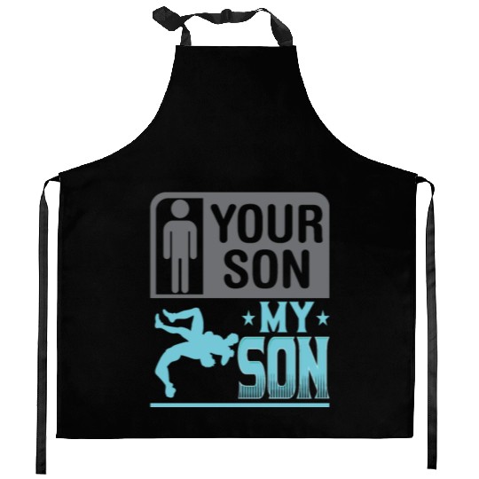 Wrestling Wrestler Your Son My Son Wrestling Mom Kitchen Aprons