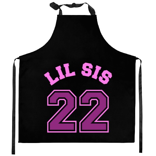 Lil Sis 2022 Little Sister Baby Family Birth Child Kitchen Aprons