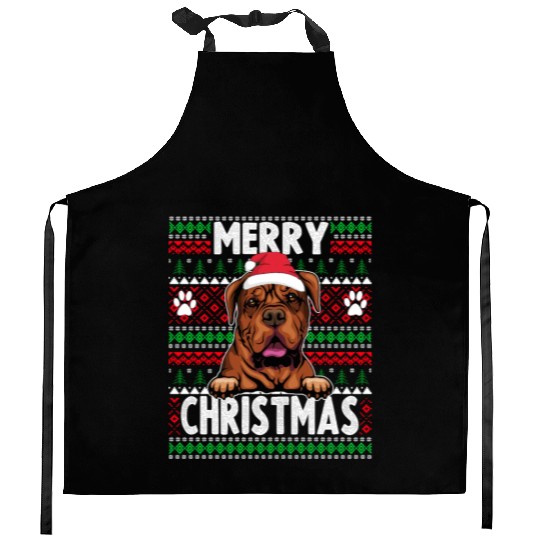 Bordeaux Great Dane Christmas Lights Petg Lovers X Kitchen Aprons