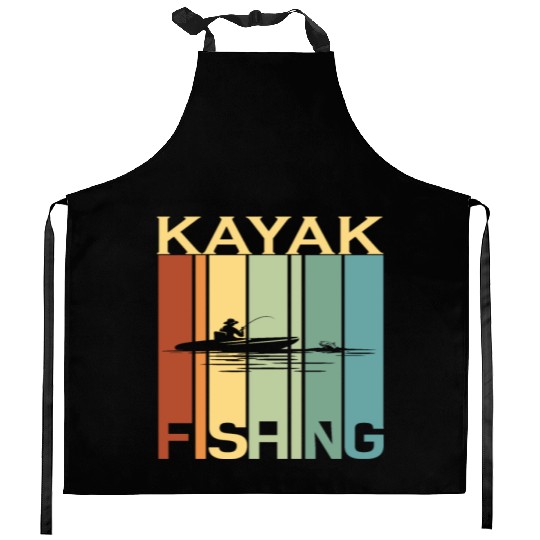 Kayak Fishing Fishing Fisherman Retro Vintage Kitchen Aprons