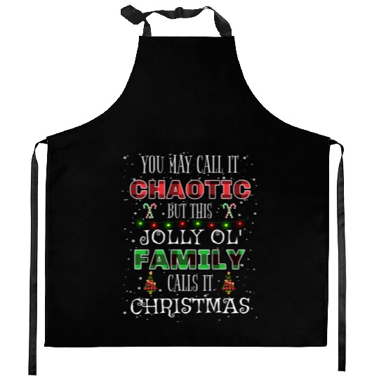 Funny Family Christmas Matching Pajamas Buffalo Kitchen Aprons