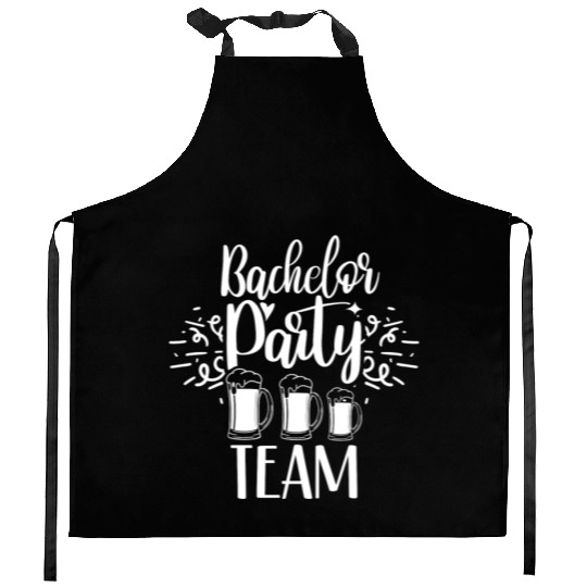 Bachelor Party Team Bride Groom Kitchen Aprons