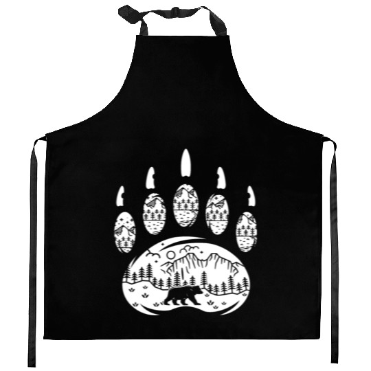 Wildlife Bear Paw Forest Animal Kitchen Aprons
