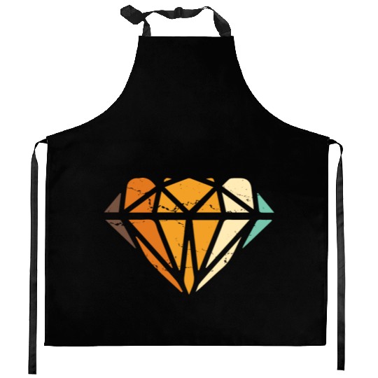 Vintage Diamond Gemstone Jewelry Jeweler Coral Kitchen Aprons