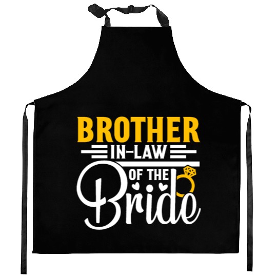 Brother in Law Of The Bride Wedding Party Matching Kitchen Aprons
