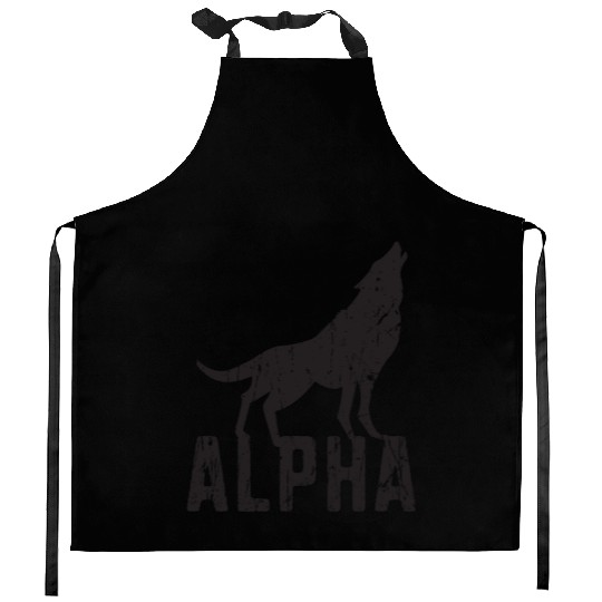 Alpha - wolf lover Kitchen Aprons