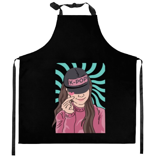 K-POP Fanatic Korean or Asian Gift Kitchen Aprons