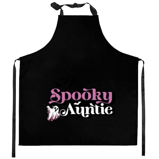Cute Spooky Auntie Halloween Aunt Kitchen Aprons