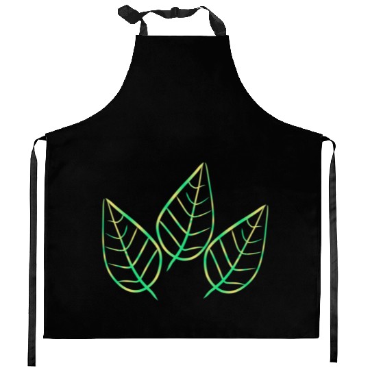 leaf icon nature green three leaves Kitchen Aprons