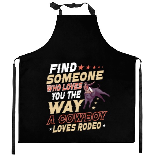 Rodeo Bull Riding Livestock Show Farmer Cattle Kitchen Aprons
