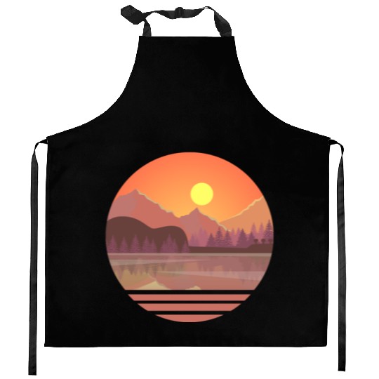 Guitar Player Retro Reflection Acoustic Electric Kitchen Aprons