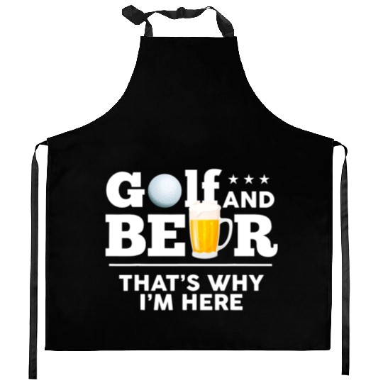 Golf and Beer Joke Dad Funny Fathers Day Drinking Kitchen Aprons