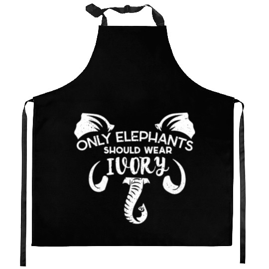 Elephants Ivory Extinction Awareness Save Animals Kitchen Aprons