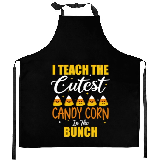Cute I Teach The Cutest Candy Corn Halloween Kitchen Aprons