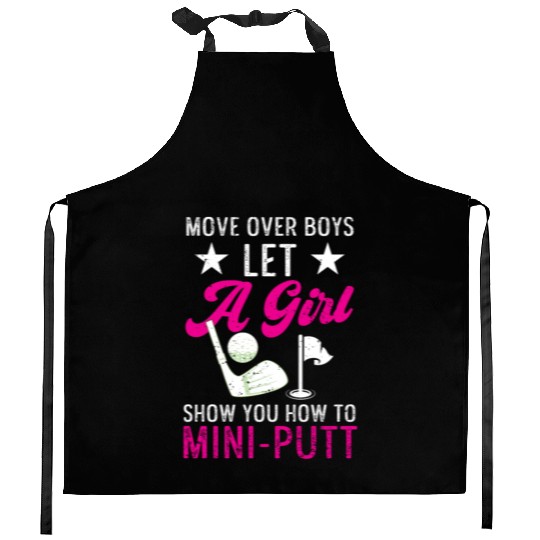 Funny Goofy Mini Golf Quotes Putt Putt Legend Kitchen Aprons