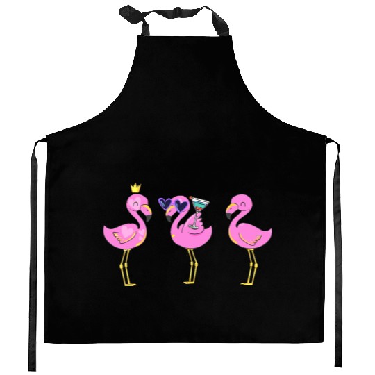 Friends Cocktail Flamingo Lover Kitchen Aprons