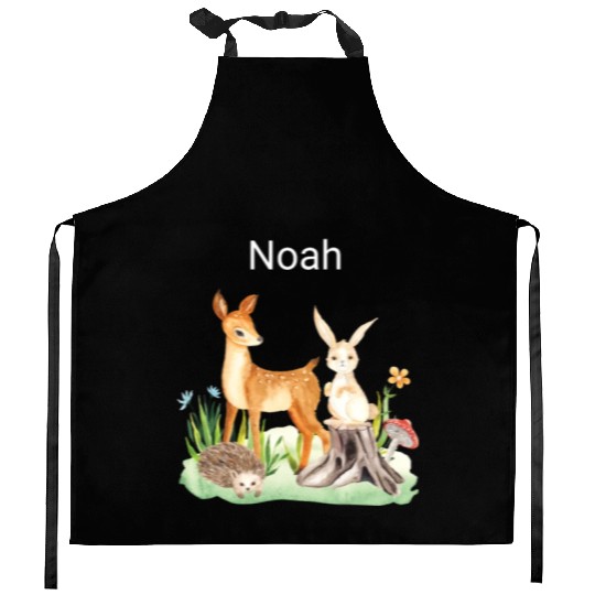 Animal deer rabbit hedgehog Noah Kitchen Aprons