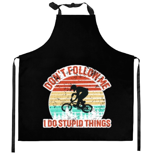 Don't Follow Me I Do Stupid Things Kitchen Aprons