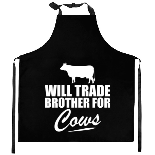 Cow - Will trade brother for cows Kitchen Aprons