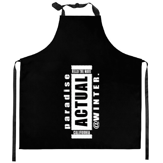 California winter paradise Kitchen Aprons