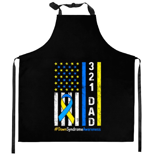 321 Dad Down Syndrome Awareness Kitchen Aprons
