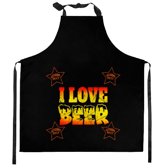 I love beer national beer lovers day Kitchen Aprons