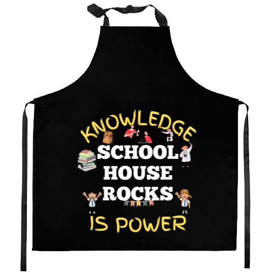 Knowledge Schoolhouse Rock is Power Kitchen Aprons