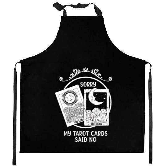 Moon Sun Tarot Card Said No Halloween Kitchen Aprons