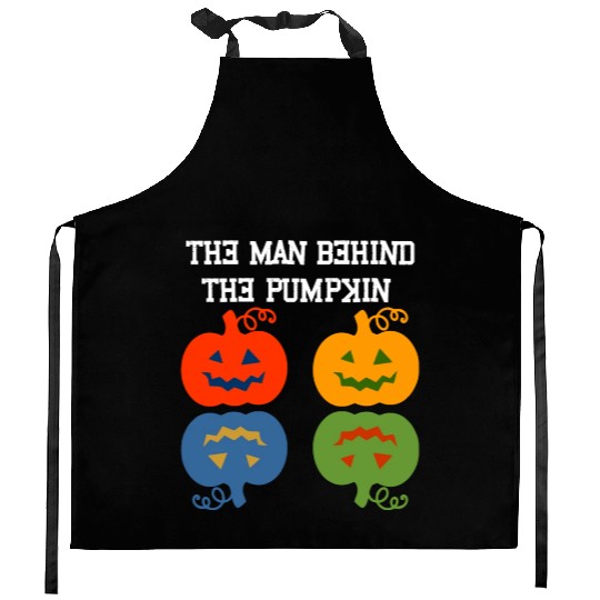 Halloween Pregnancy Man Pumpkin Kitchen Aprons Funny Part