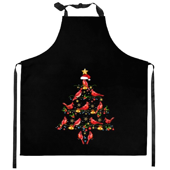 Cardinal Bird Ornament Decoration Christmas Tree Kitchen Aprons