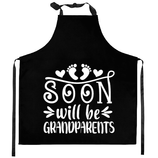 You Will Soon Become Grandparents. Grandma Grandpa Kitchen Aprons