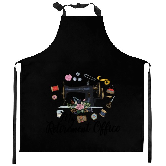 My Retirement Office Sewing Lover Funny Women Kitchen Aprons