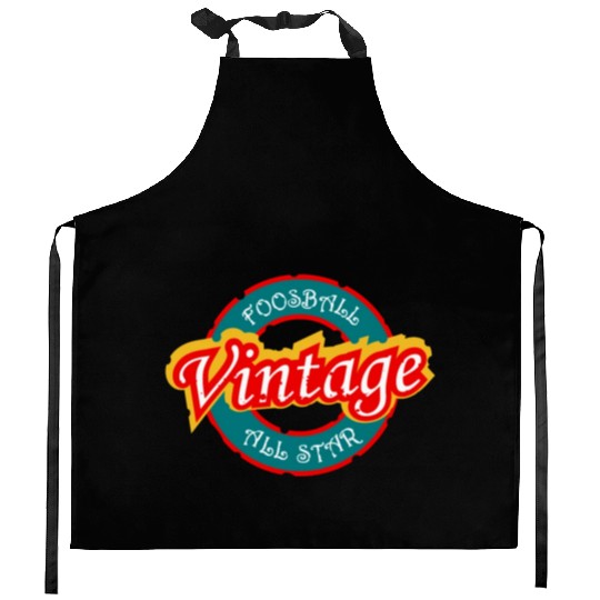 Foosball vintage all star Kitchen Aprons