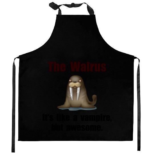 Walrus Vampire Funny Kitchen Aprons