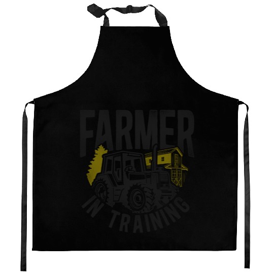 Farming Farmer Tractor Vintage Kitchen Aprons