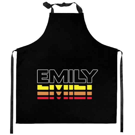 Emily First Name Funny Vintage Sunset Emily Kitchen Aprons