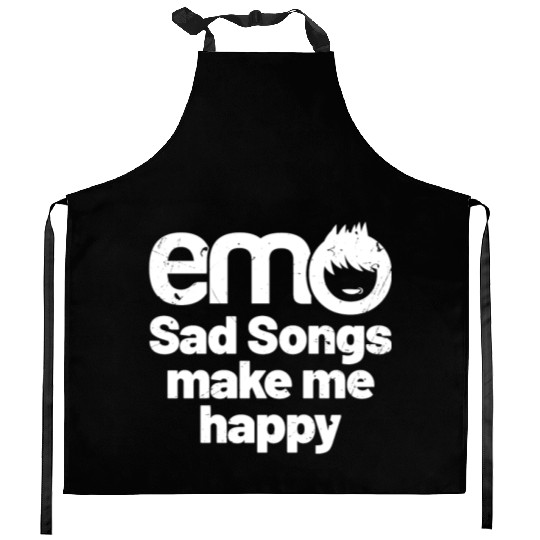 emo - Sad songs make me Happy | Emo clothes | Emoc Kitchen Aprons