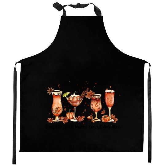 Pumpkin Spice Makes Everything Nice, Pumpkin wine Kitchen Aprons