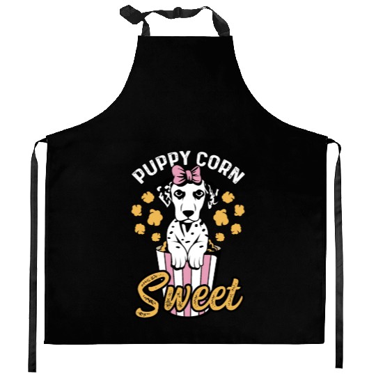 Puppy Corn Sweet Dalmatian Mom Gift Kitchen Aprons
