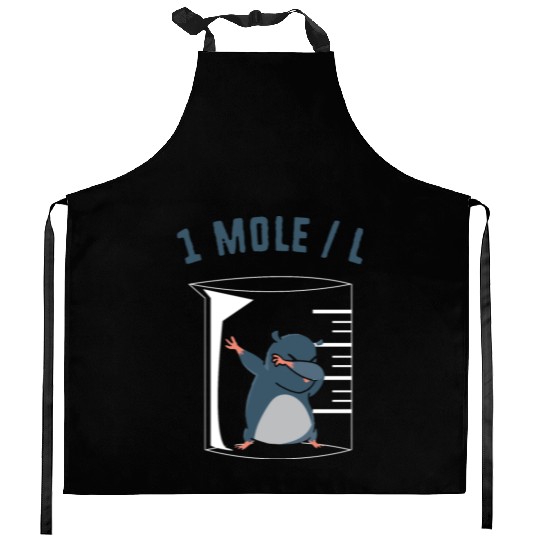 Funny Chemistry Teacher Pun 1 Mole Per Liter Kitchen Aprons