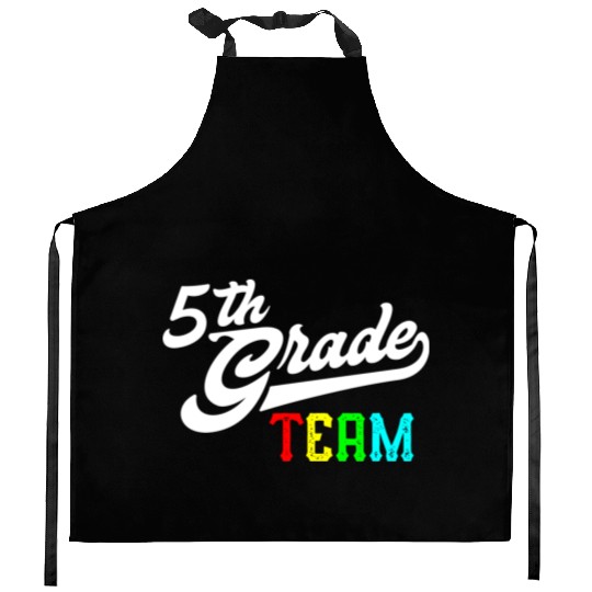 5Th Grade Team Baseball Style Teacher Team Kitchen Aprons