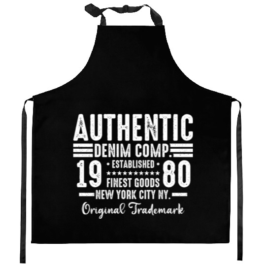 New York City Born In 1980 Vintage Birthday Kitchen Aprons