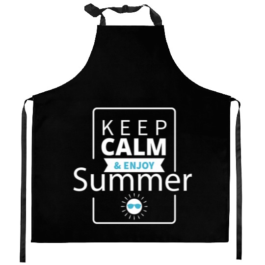 Keep Calm & Enjoy Summer Kitchen Aprons