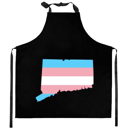 Trans Flag Connecticut LGBT Pride Support Kitchen Aprons
