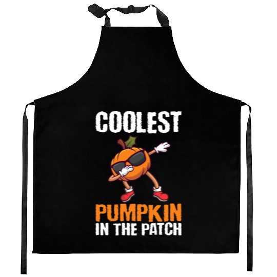 Dabbing Coolest Pumpkin In The Patch Halloween Kitchen Aprons