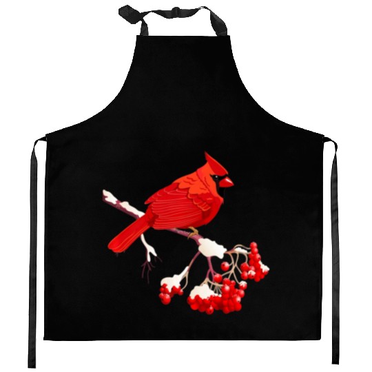 Awesome Red Cardinal Birds Gift Nature Lover Funny Kitchen Aprons