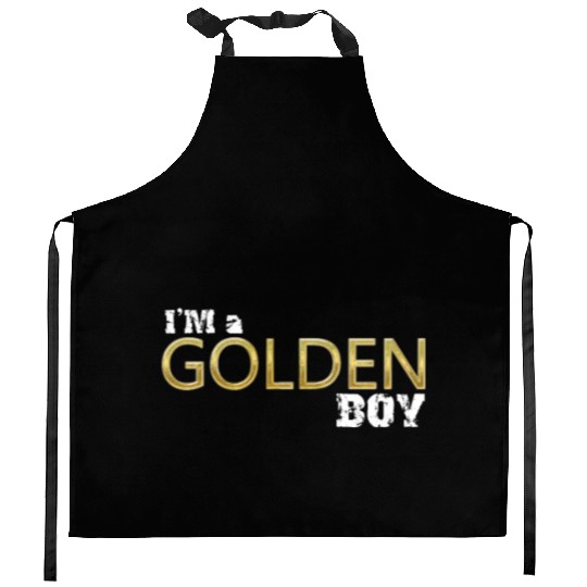 i'm a golden boy Kitchen Aprons
